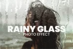 پوشش های شیشه بارانی – فوتو افکت Rainy Glass Overlays 