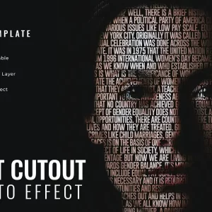 افکت عکس برش متن Text Cutout Photo Effect