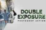 اکشن فتوشاپ با نوردهی دوگانه Double Exposure Photoshop Action
