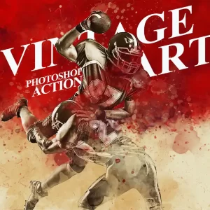 اکشن فتوشاپ هنر وینتیج Vintage Art Photoshop Action