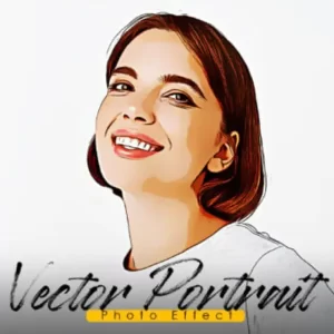 وکتور افکت عکس پرتره Vector Portrait Photo Effect