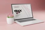 موکاپ کلوزاپ close-up-laprop-screen-mockup-isolated